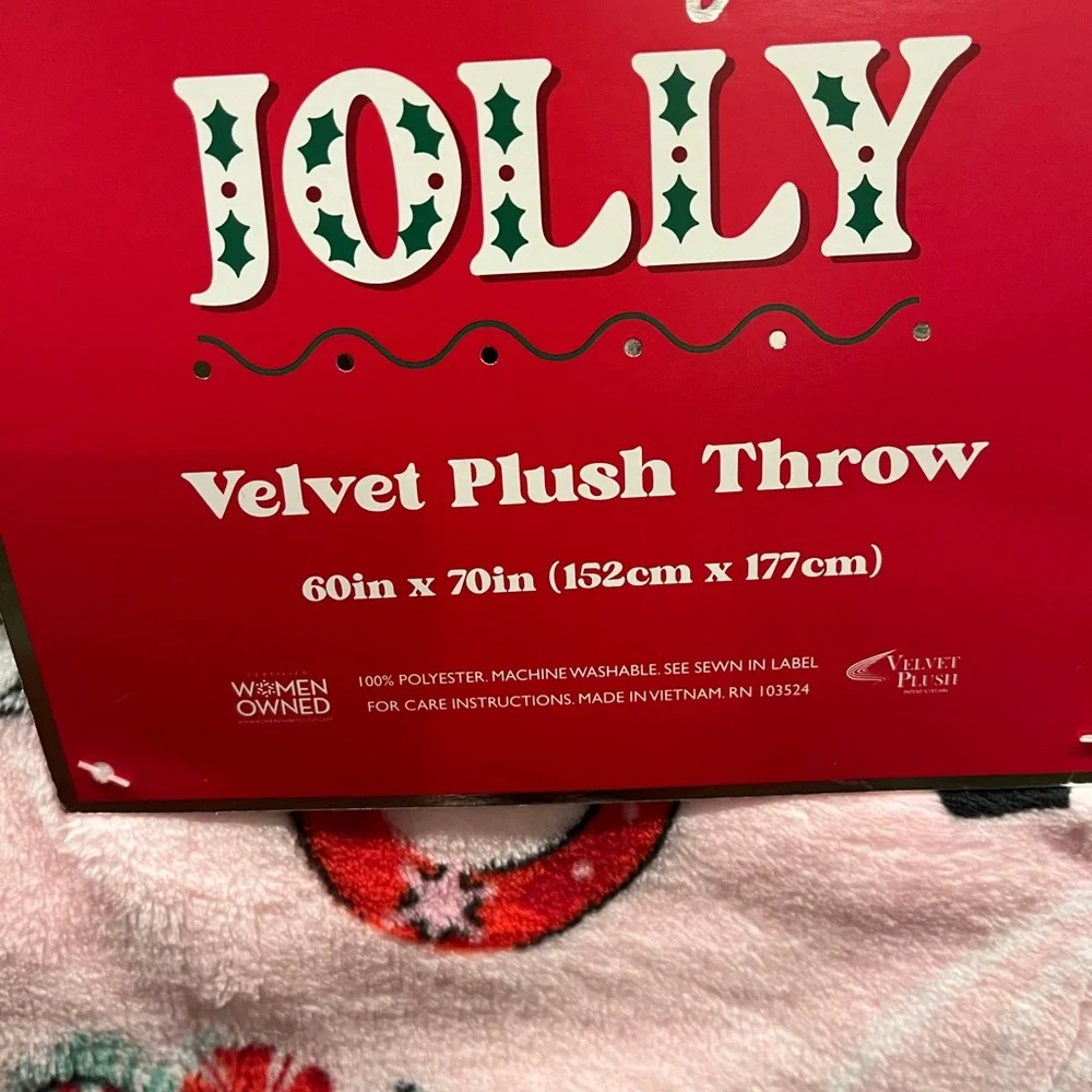 Holly Jolly Velvet Christmas Plush Throw Blanket Cowboy boots and Hat,Horseshoe